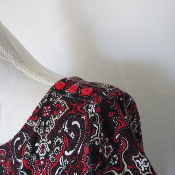 Charter Club ¾” Long Sleeves Intricate Pattern Women’s Knit Top M - Picture 5 of 8